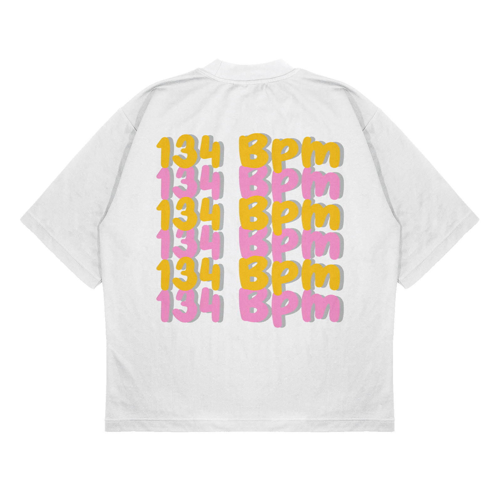 pink'n yellow - Oversized T-Shirt Unisex Backprint