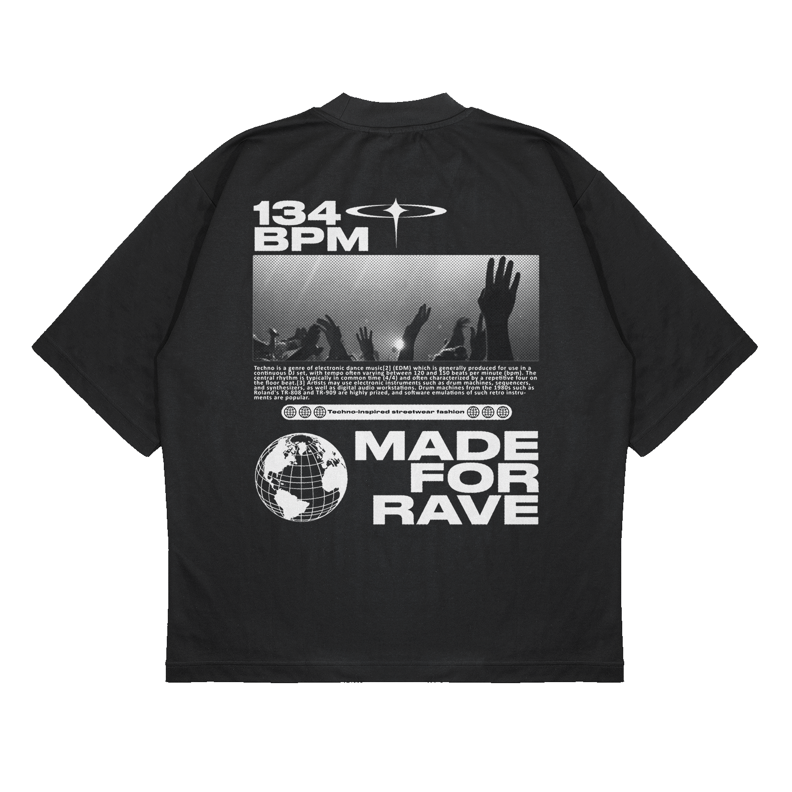 Made for Rave - Oversized T-Shirt Unisex Backprint